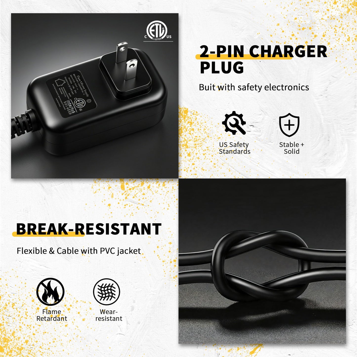 Replacement Power Cord for Wahl Animal Corded Clipper, Compatible with Wahl KM5/KM10 Professional 2-Speed Dog Hair Clippers, 13FT Power Cord- w/Installation Tools