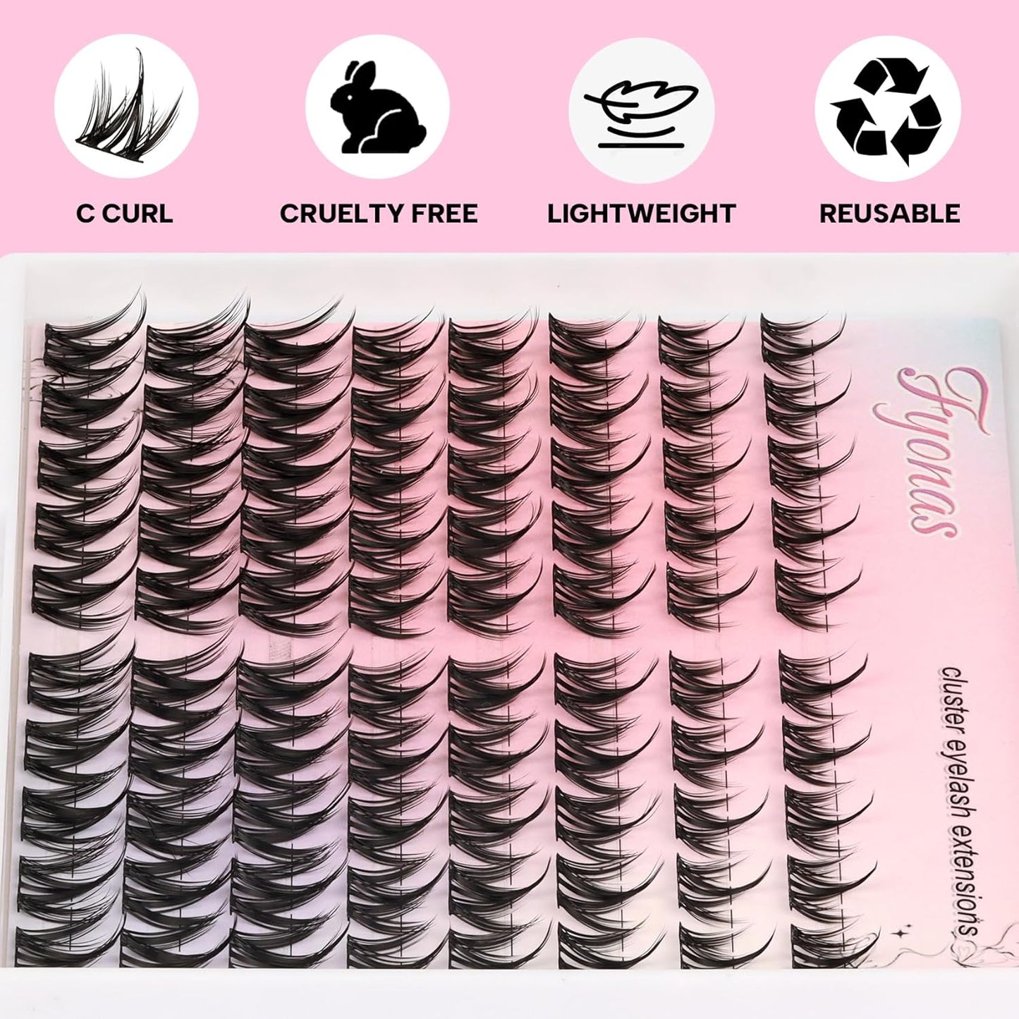 Manga Eyelash Clusters - Spiky Individual Lashes for Volume & Cosplay | 80Pcs C Curl