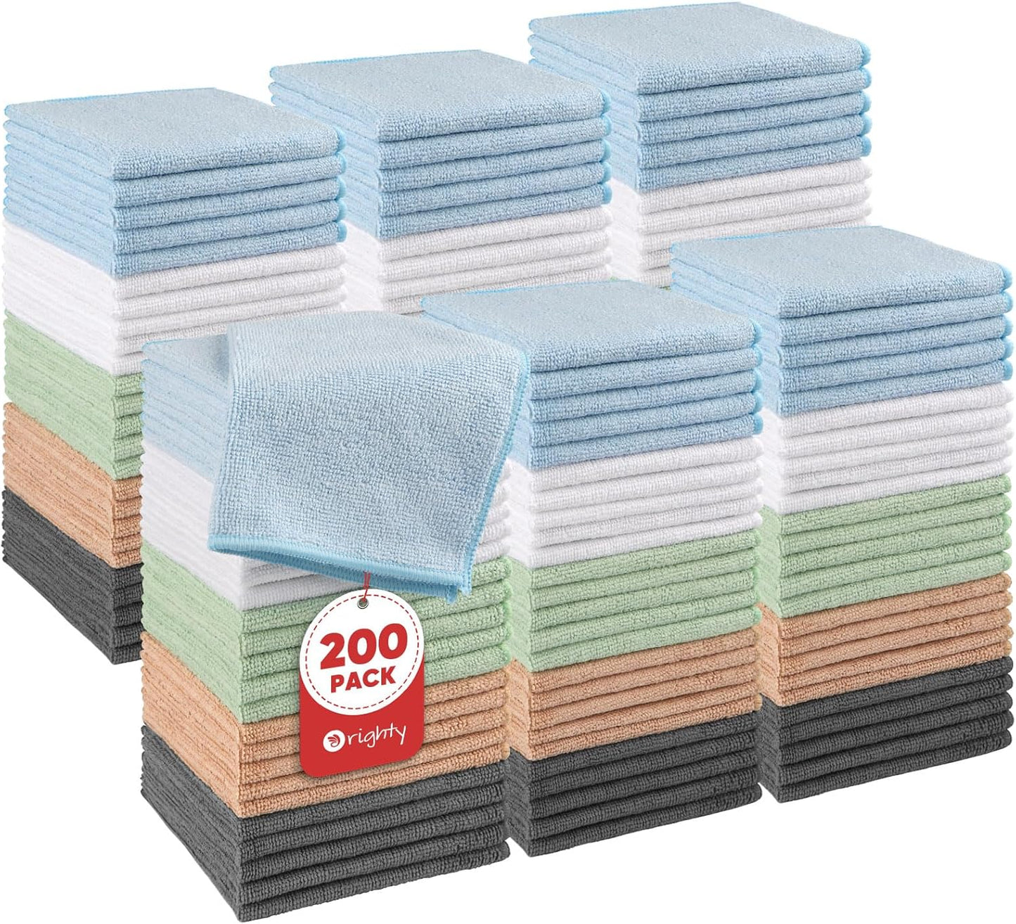 Microfiber Washcloths 20 Pack - Soft, Quick-Dry Face & Hand Towels for Travel, Gym, Spa | 11.5"x11.5", Black