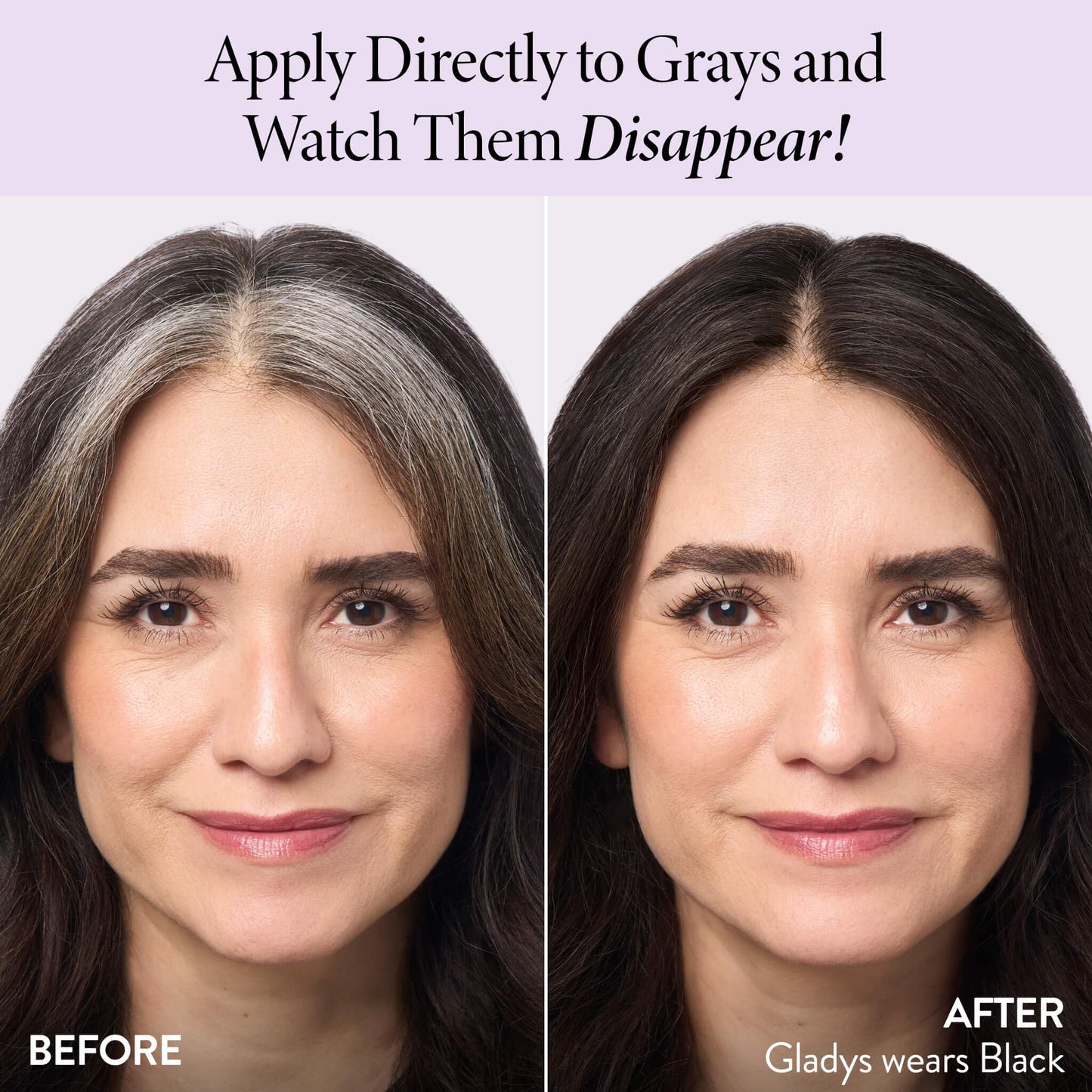 LAURA GELLER NEW YORK Root Touch-Up for Hair & Brows, Instant 100% Gray Root Coverage with Buildable, Transfer-Resistant, 2-in-1 Cream & Powder Formula for Thinning Hair & Sparse Brows - Black