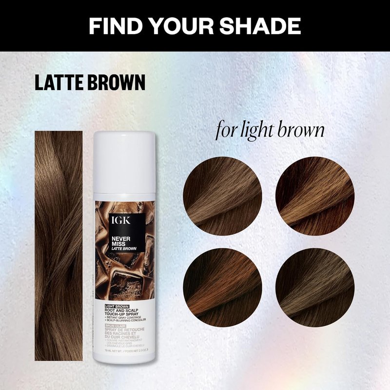 Root & Scalp Touch-Up Spray - Light Brown Temporary Gray Concealer | Waterproof & Sweat-Resistant with Biotin & Rosemary | 2oz