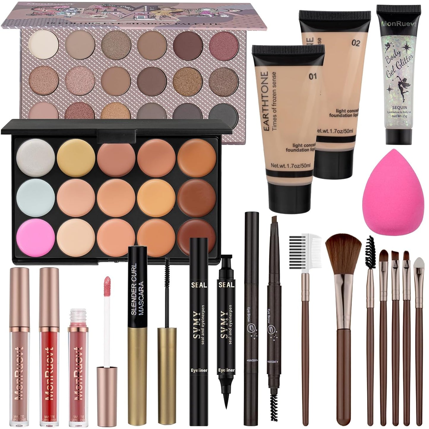 All-in-One Makeup Set for Women & Teens | Complete Makeup Kit with Blue Case