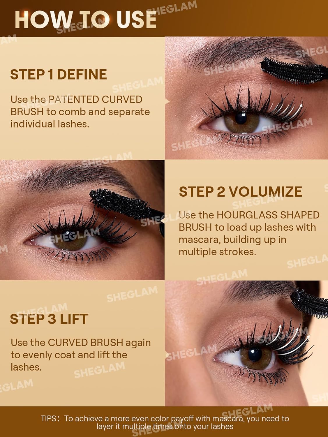 All-In-One 24K Multi-Effect Volume Mascara - Long-Lasting Definition & Rich Color