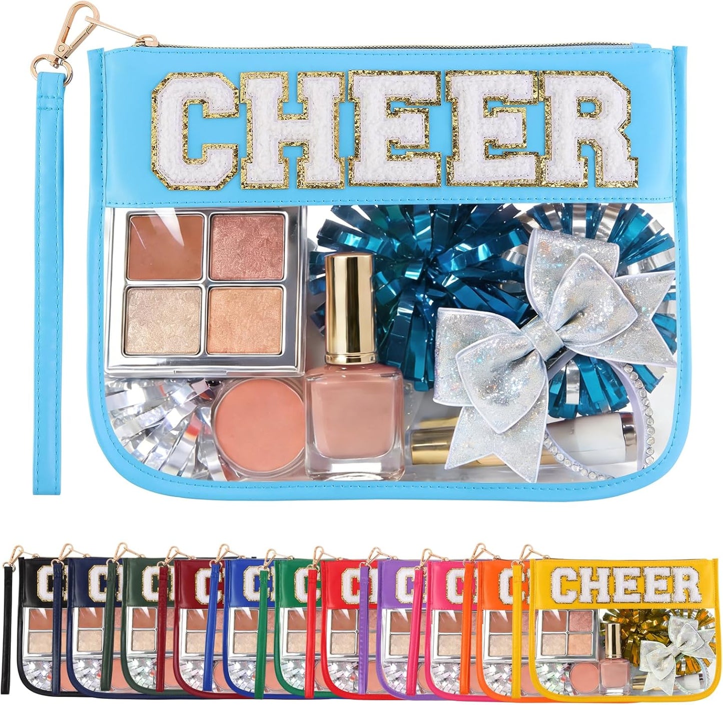 Dance Bag | Chenille Letter Clear Cosmetic Bag for Dancers - Essential Makeup Organizer for Girls & Women