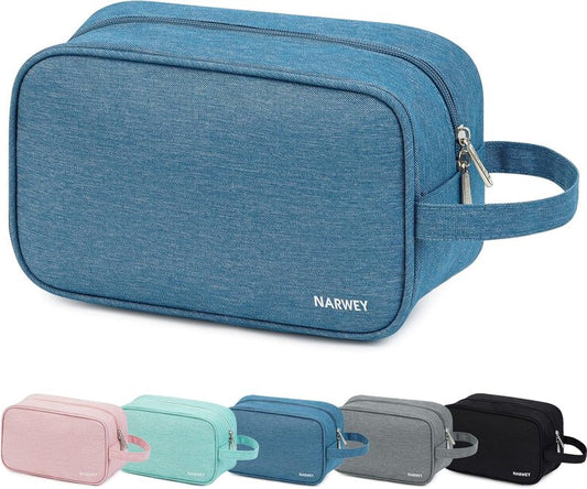 Travel Toiletry Bag for Women & Men | Dopp Kit for Cosmetics & Toiletries - Navy Blue