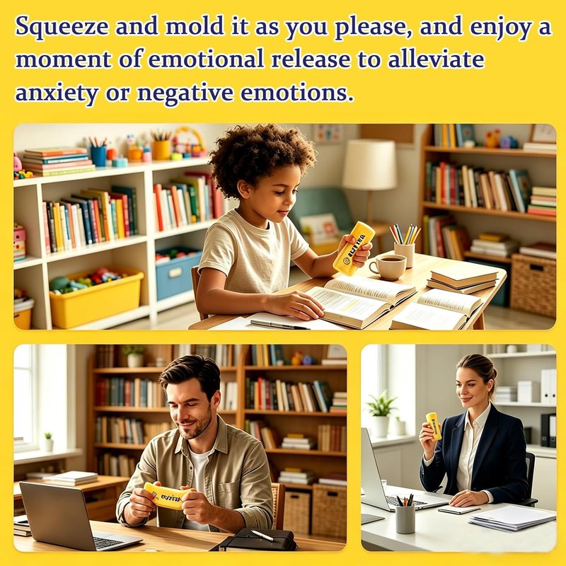 Butter Squishy Squeeze Toy - Realistic Soft Butter Stick for Stress Relief | 2-Pack