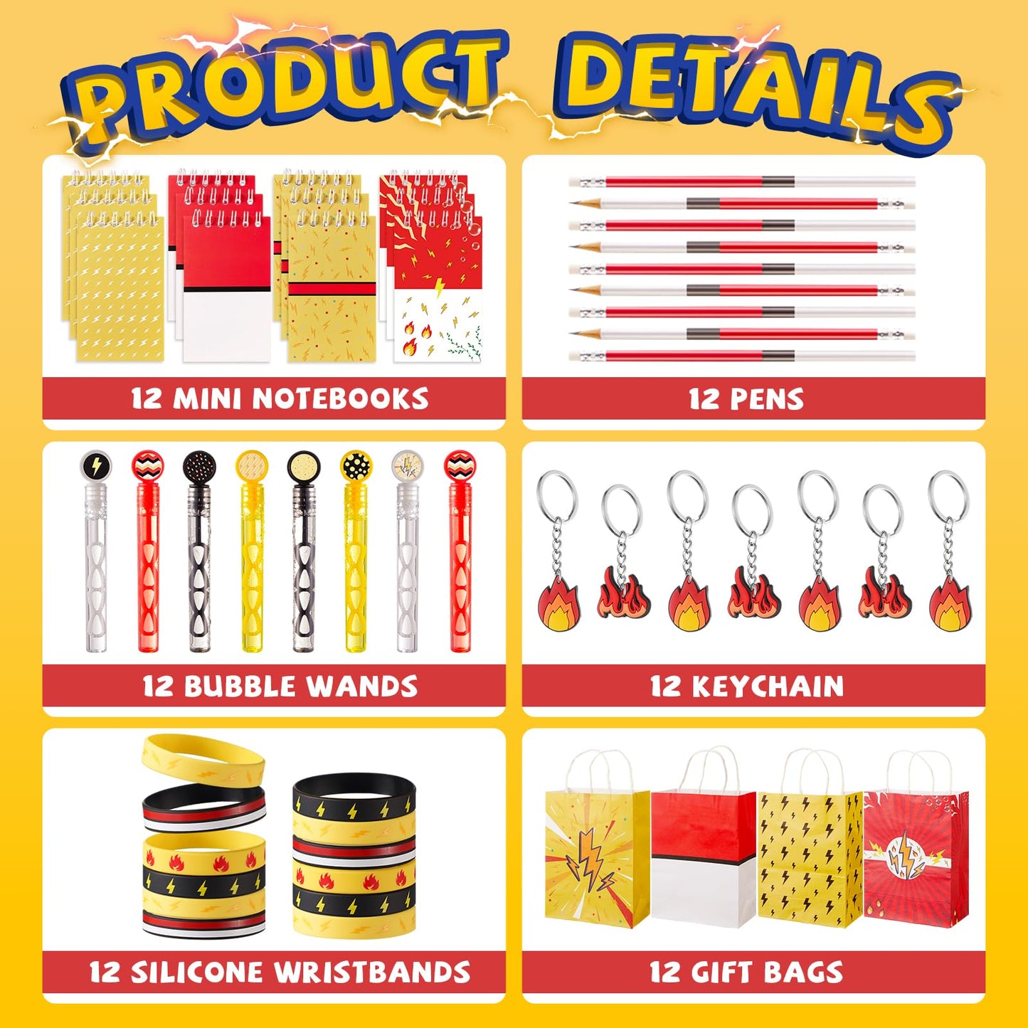 Vanblue 72Pcs Cartoon Animation Party Favors Theme Birthday Party Decorations Goodie Bags Stuffers Gift Bags Silicone Wristband for Birthday Party Supplies Gifts Pinata Fillers