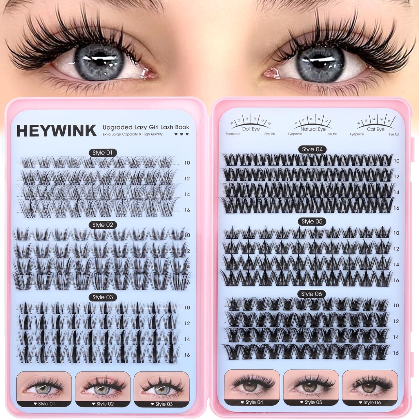 DIY Lash Extension Kit - Natural Wispy D Lashes Clusters | 8-18mm Eyelash Extensions with Bond, Seal & Tweezers for Beginners