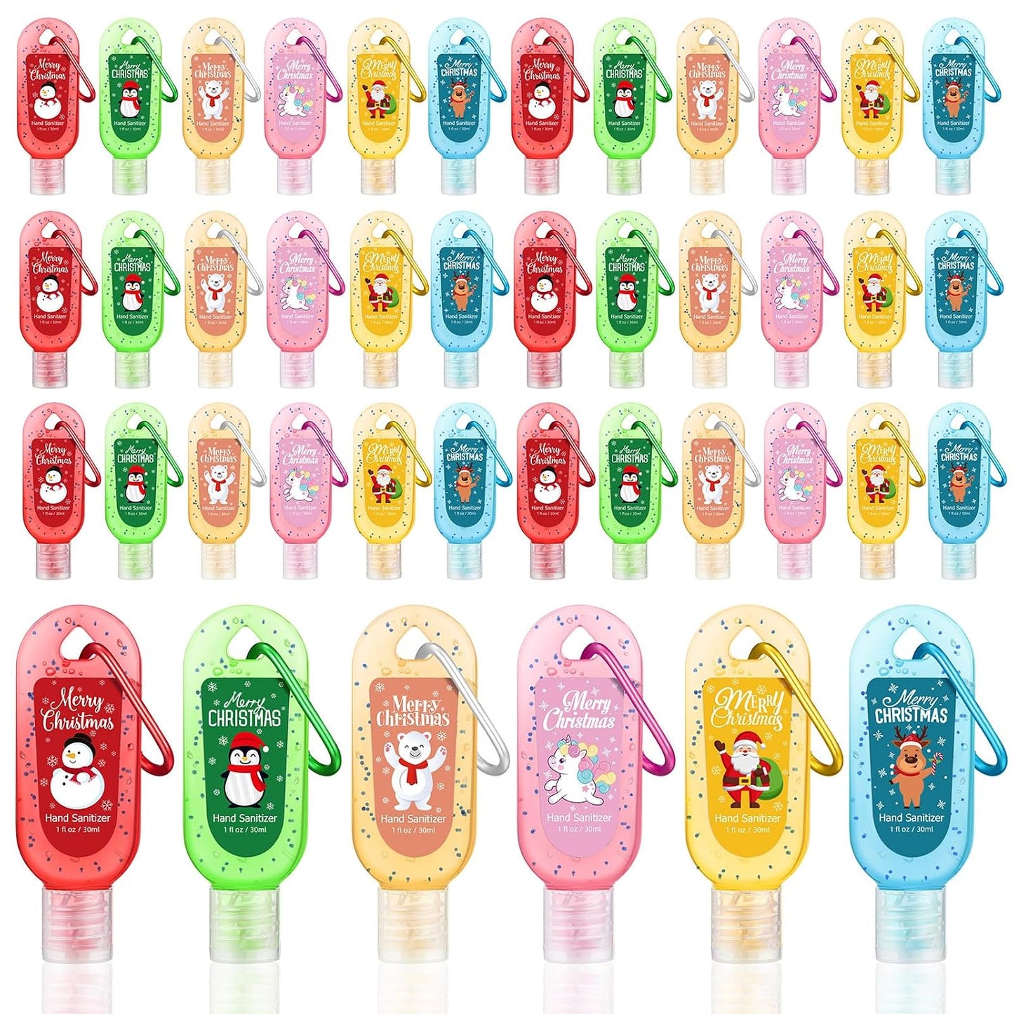 Mini Travel Size Hand Sanitizer Keychain - 24 Pcs Gift Set for Teachers, Nurses & Staff | Appreciation Thank You Bulk