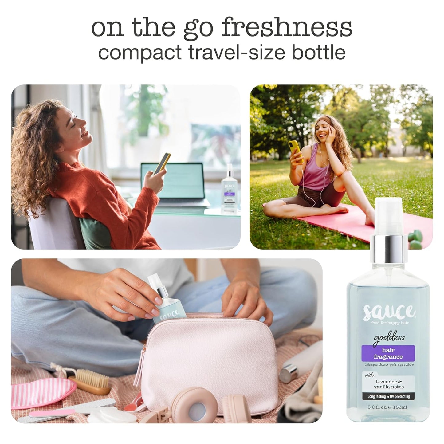 Goddess Hair Fragrance - Long-Lasting White Lavender & Tahitian Vanilla | 5.2 Oz UV Protection & Lightweight Daily Use
