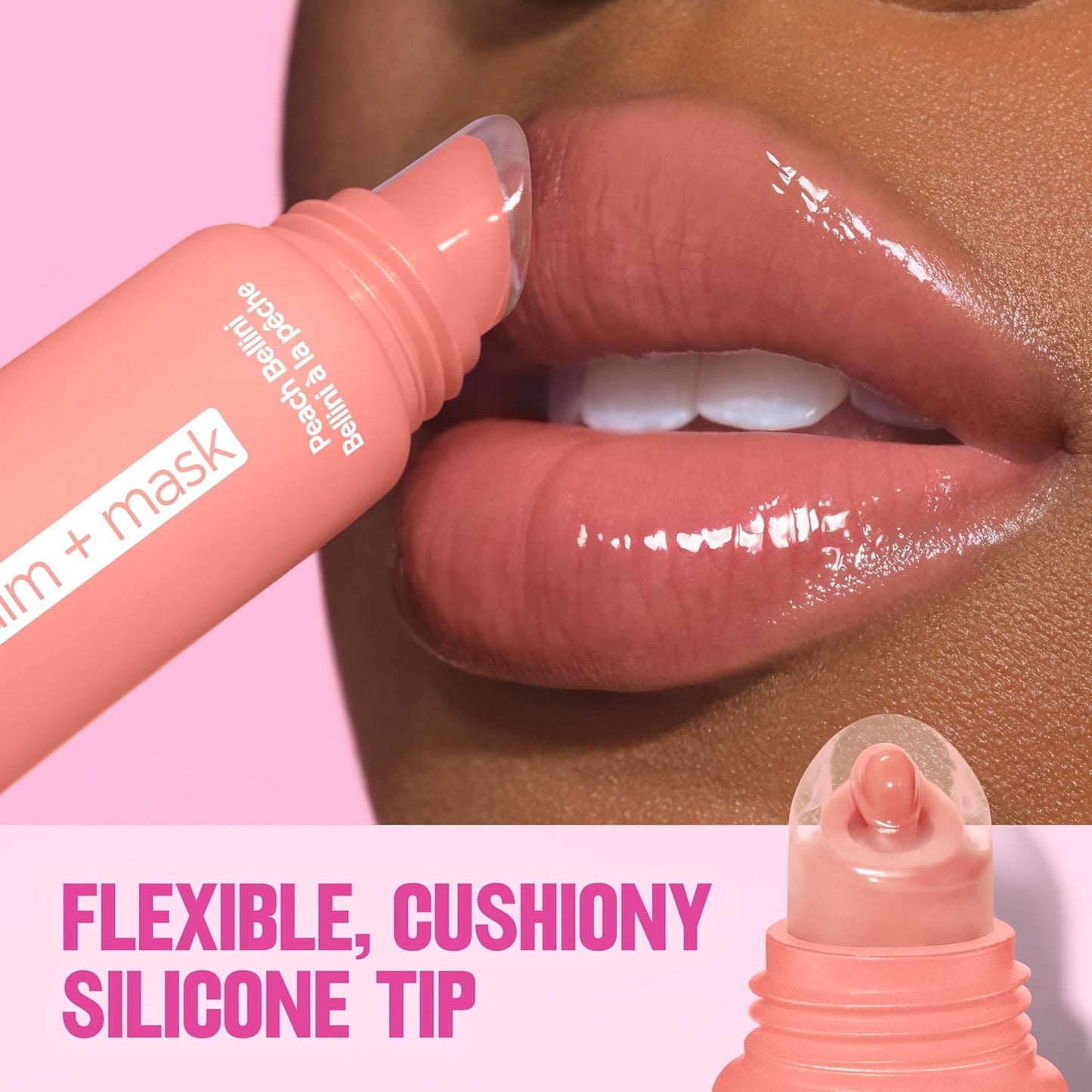Revlon Glimmer Lip Treat Balm - Overnight Peptide Hydrating Lip Treatment | 005 Hibiscus Spritz, 0.4 fl oz