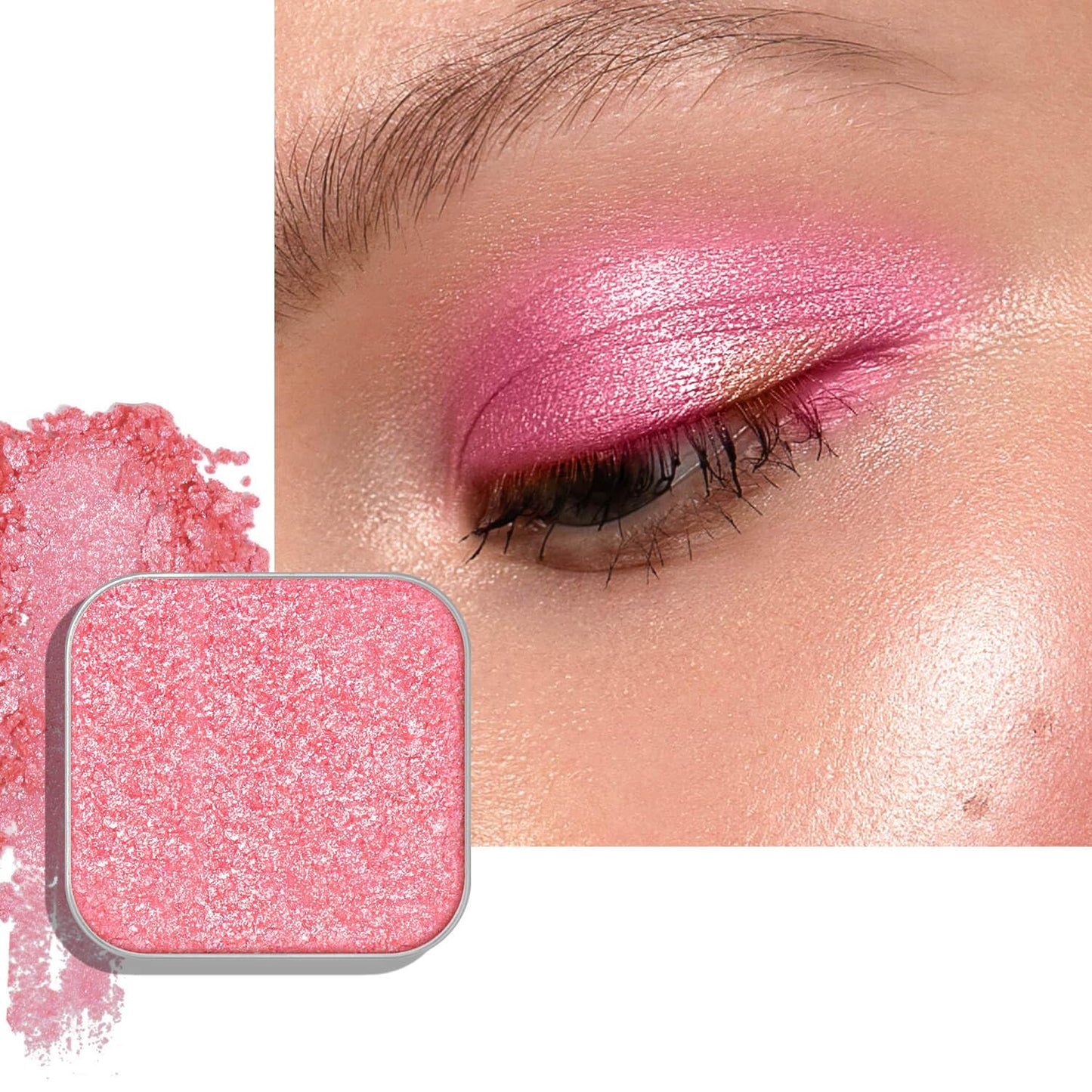 Chameleon Chrome Eyeshadow - Duochrome Lavender & Blue Reflects | Iridescent Metallic Shimmer, Bouncy Texture