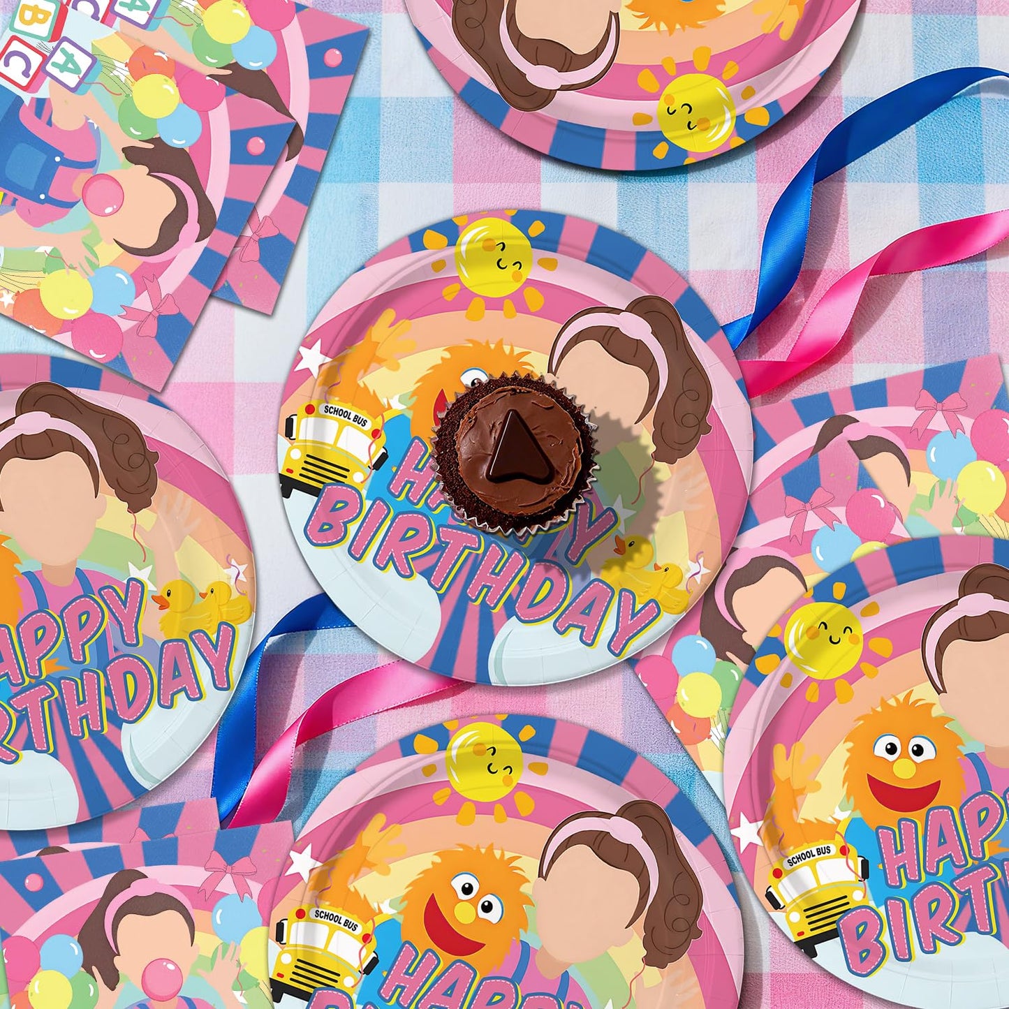 40Pcs Rachell Party Supplies 20 plates, 20 napkins for the Rachell Birthday party Decoration