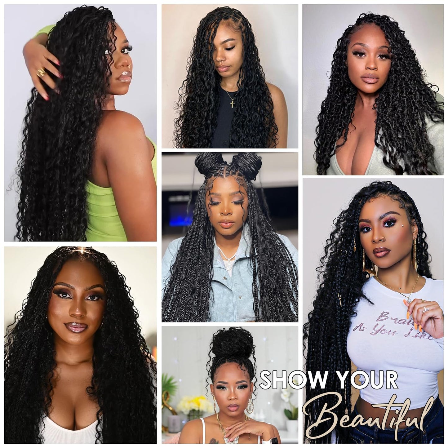 30 30 30 Inch #1B Human Braiding Hair for Boho Braids Natural Blck #1B Boho Human Hair Braiding Deep Wave Knotless Bulk Bohemian Natural Color Braids 150g