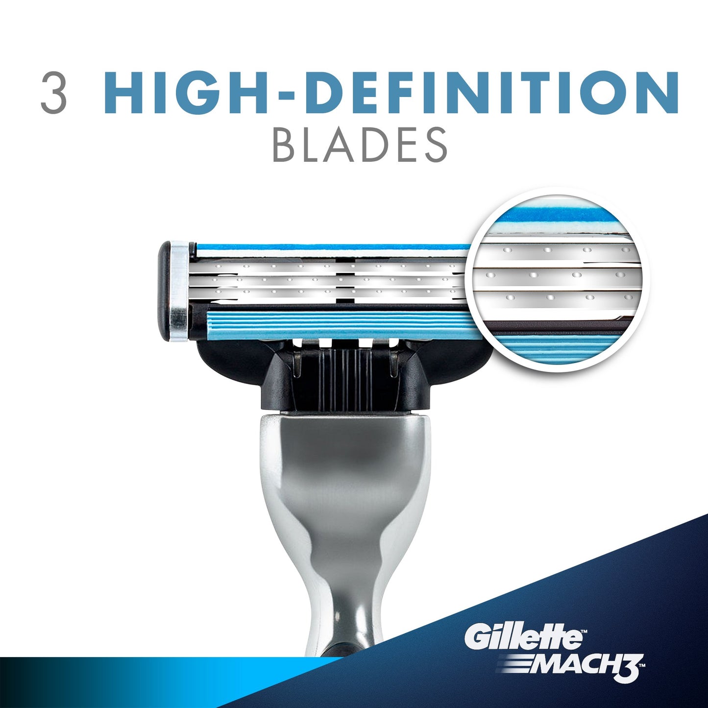 Gillette Mach3 Razor With One Cartridge Blade Mens Shaving