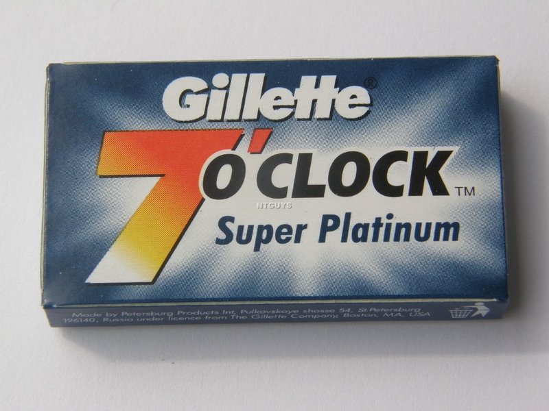 25 7 O'clock Double Edge Safety Razor Blades Platinum by 7 O'clock