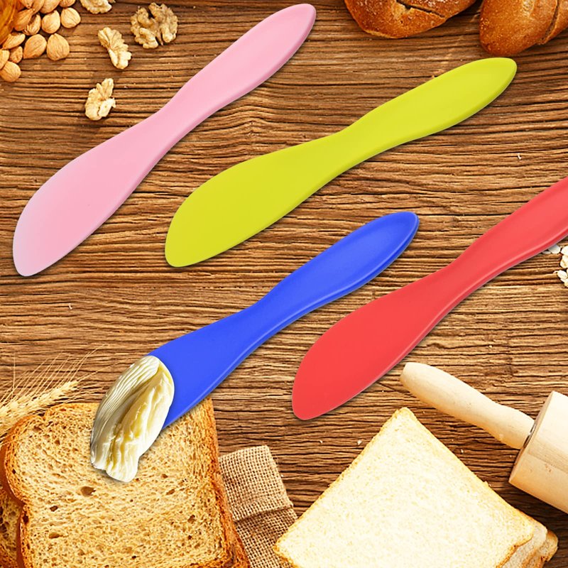 Aemygo 20 Pcs Plastic Butter Spreader, 7 Inch Multi Purpose Knife Spreader Tools for Kids, Versatile Kitchen Frosting Knives Sets for Cheese Butter Cream Jam Sandwich