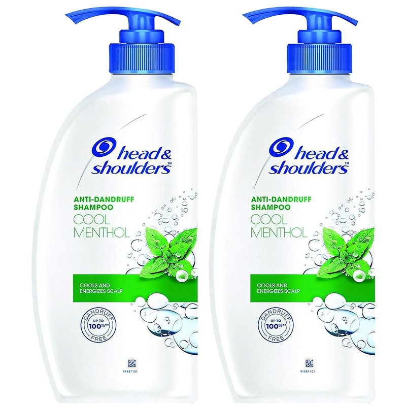 Head & Shoulders Anti Dandruff Shampoo - Cool Menthol Scent | 22 oz Pump Bottles, 2 Pack for All Hair Types