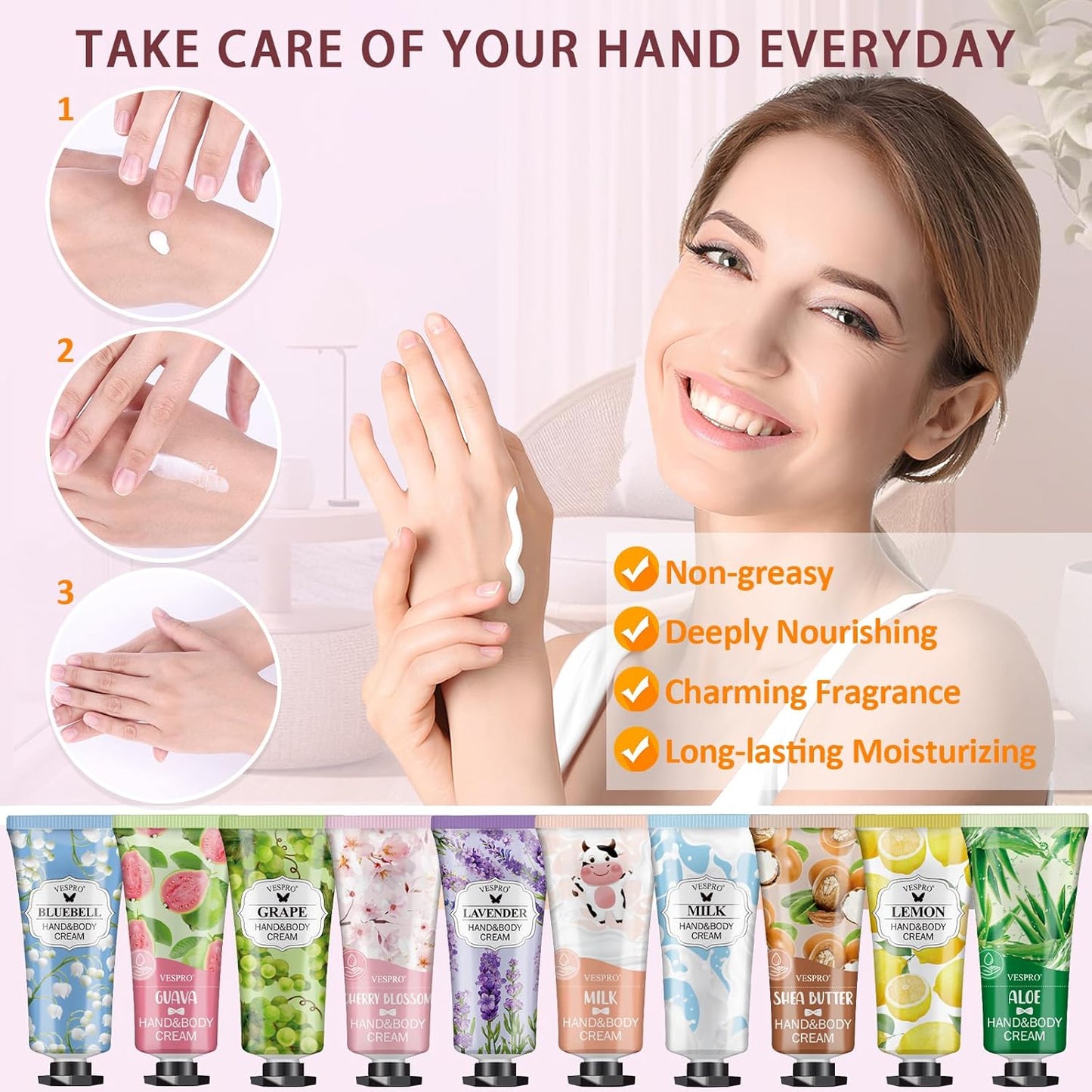 Hand Cream Gift Set - 12 Pack Mini Moisturizing Lotion for Dry Cracked Hands | Perfect Thank You & Teacher Gifts
