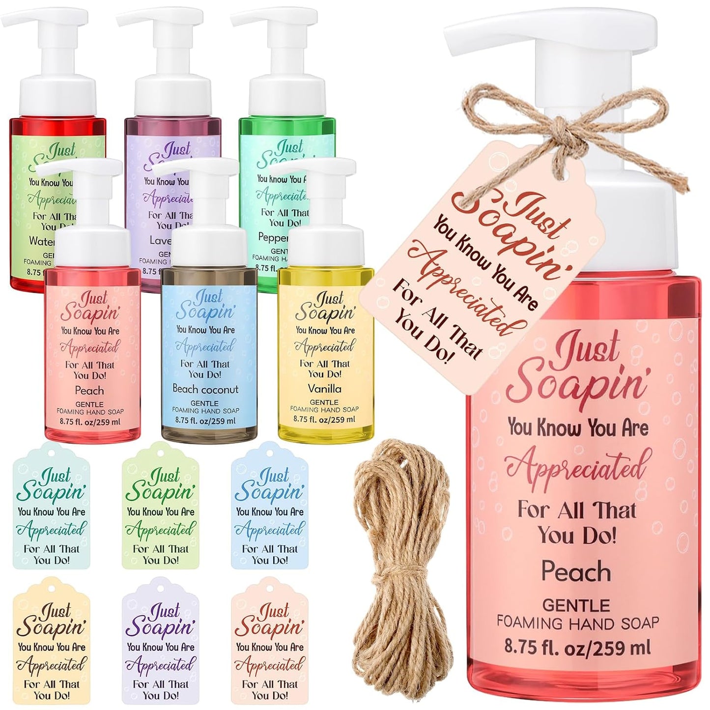 Moisturizing Foaming Hand Soap - Fresh Scent Liquid Foam Wash | 8.75 Fl Oz for Kitchen & Bathroom