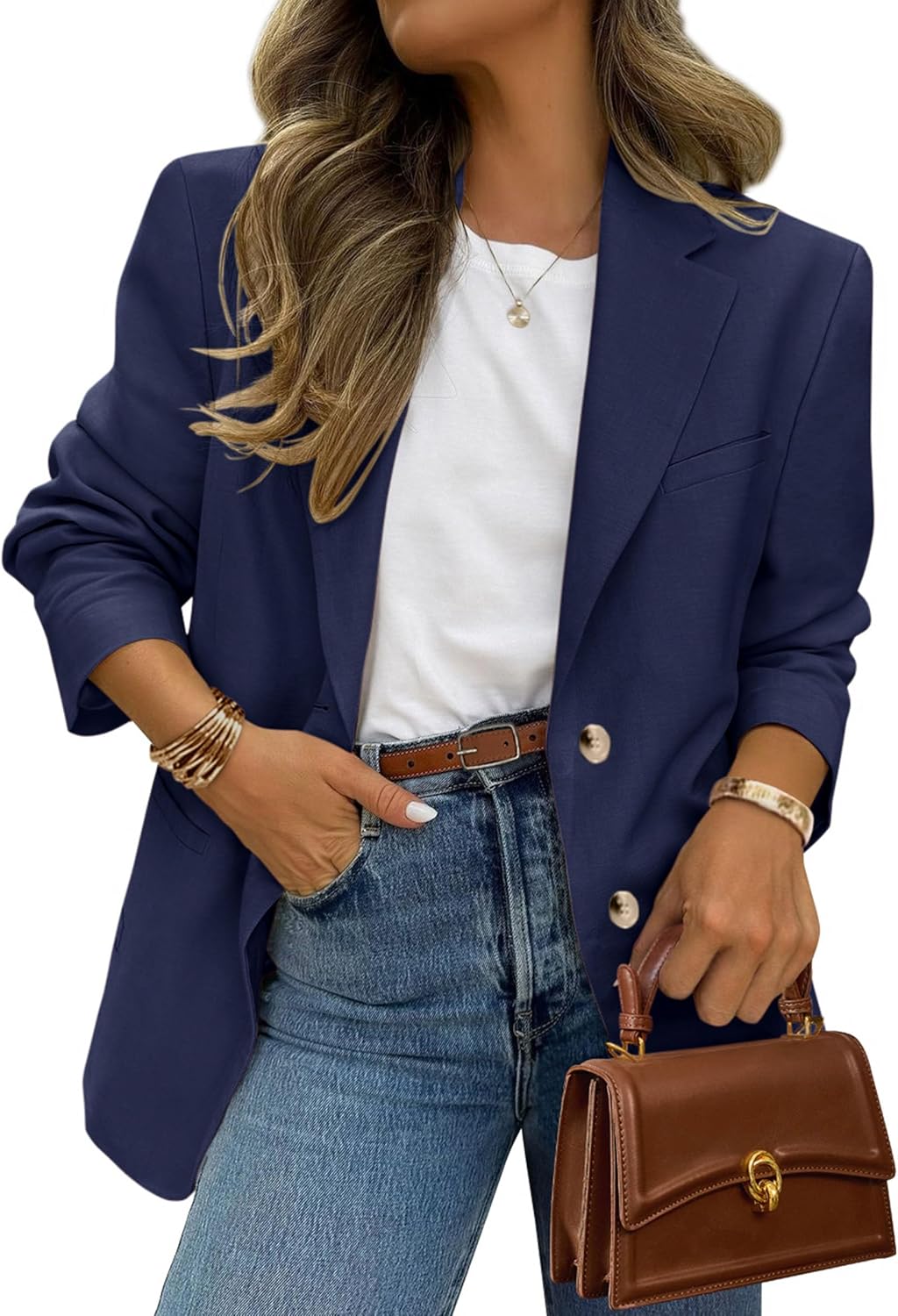 PrettyGarden Blazers for Women - Business Casual Long Sleeve Suit Jacket with Pockets | Stylish Work Blazer