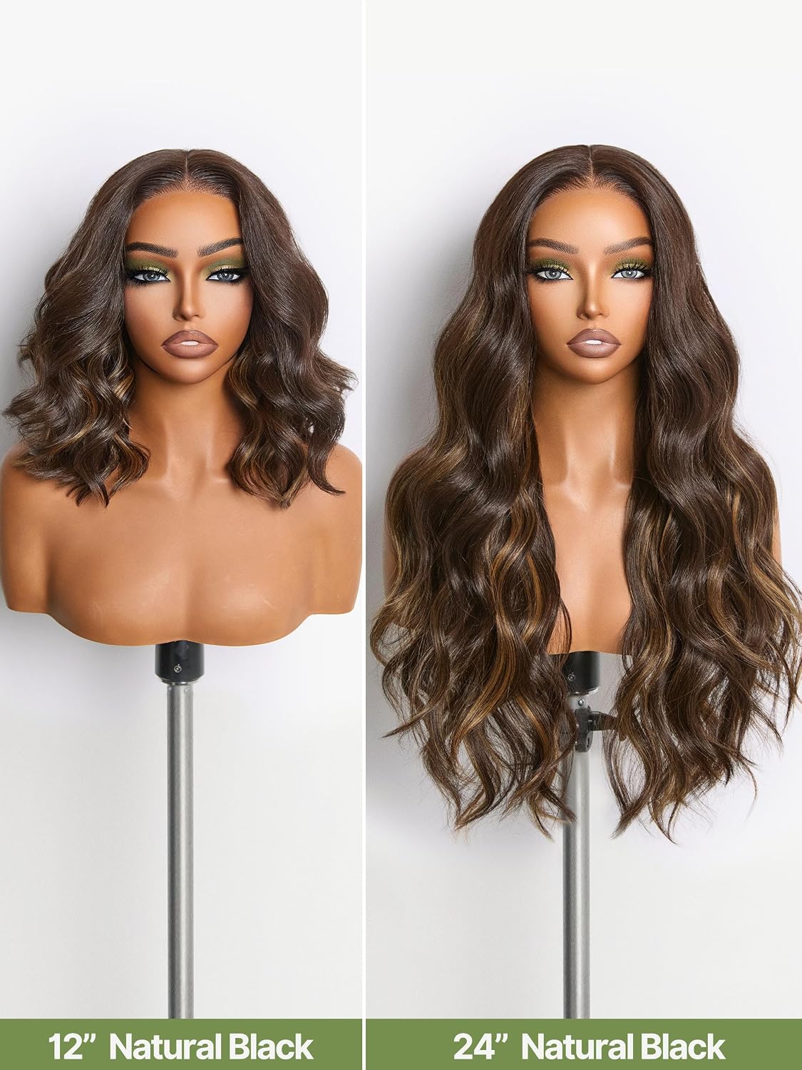 Veralux™ Blend Human Hair Wig - Loose Body Wave, Curly Style | 12 Inch Highlight Brown Lace Front for Black Women