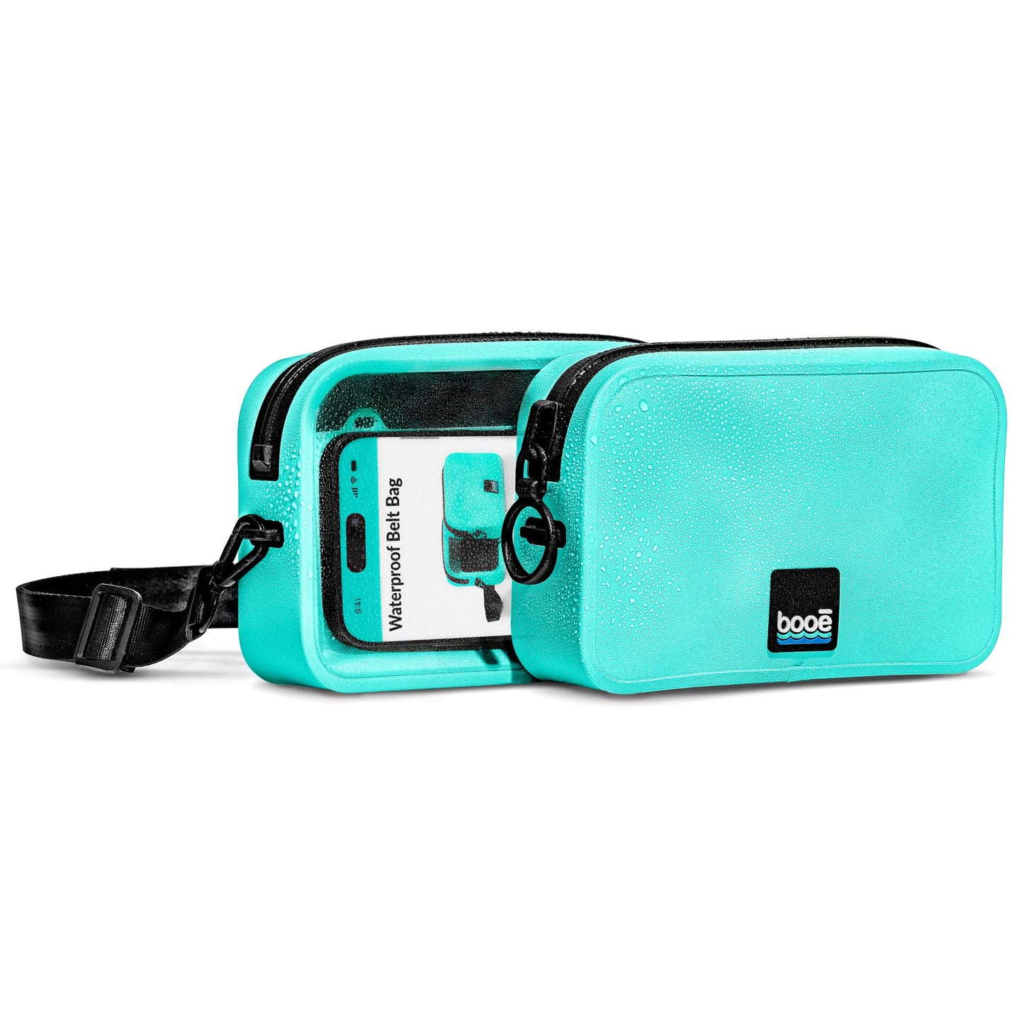 Booe Waterproof Belt Bag – 100% Waterproof Fanny Pack for Women & Men - IP67 Submersible - Floating Dry Bag for Phone - Crossbody & Waist Pack - Beach, Swimming, Travel