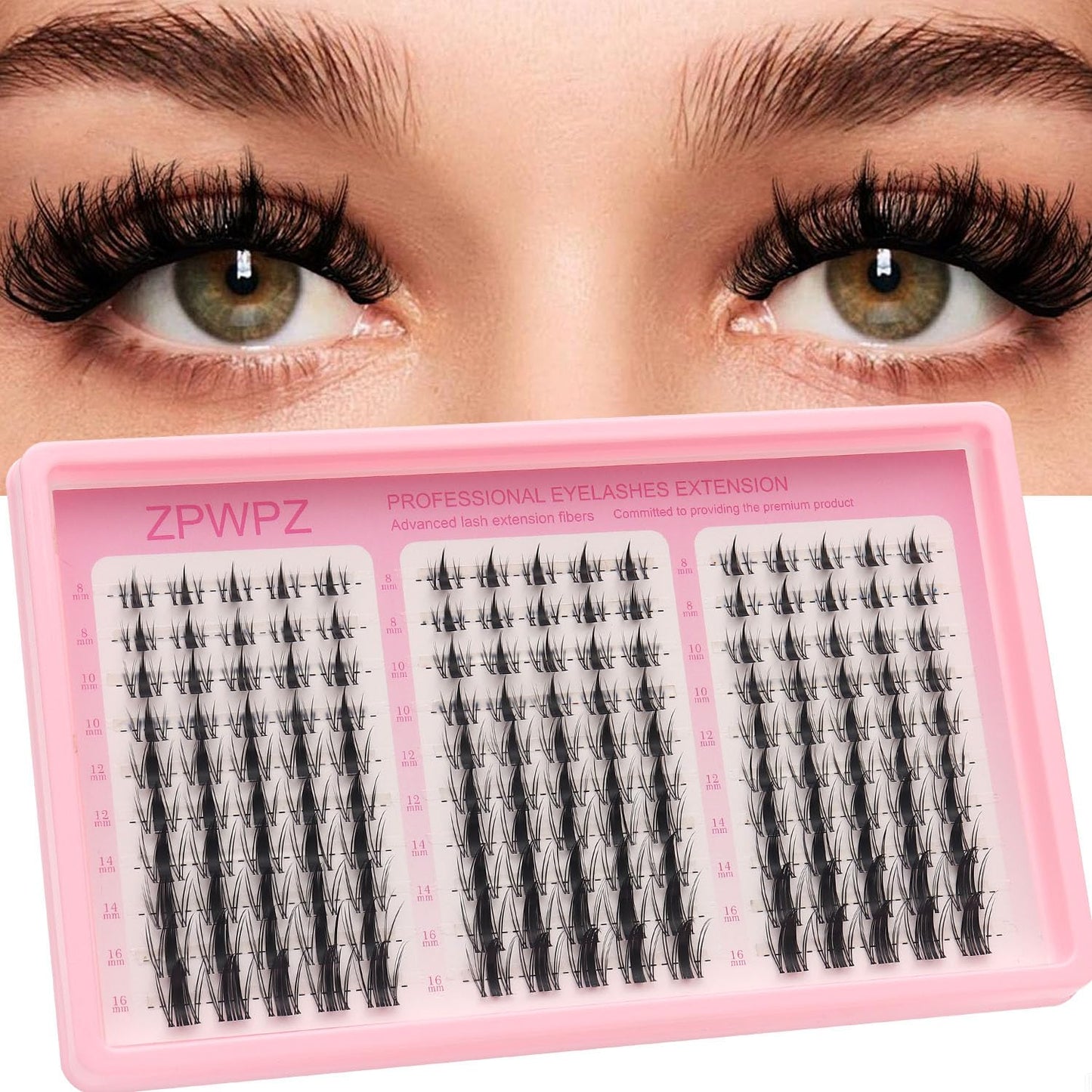 Manga Lash Clusters Kit - Spiky Eyelash Extensions with Bond & Seal | Wet Look Anime Lashes