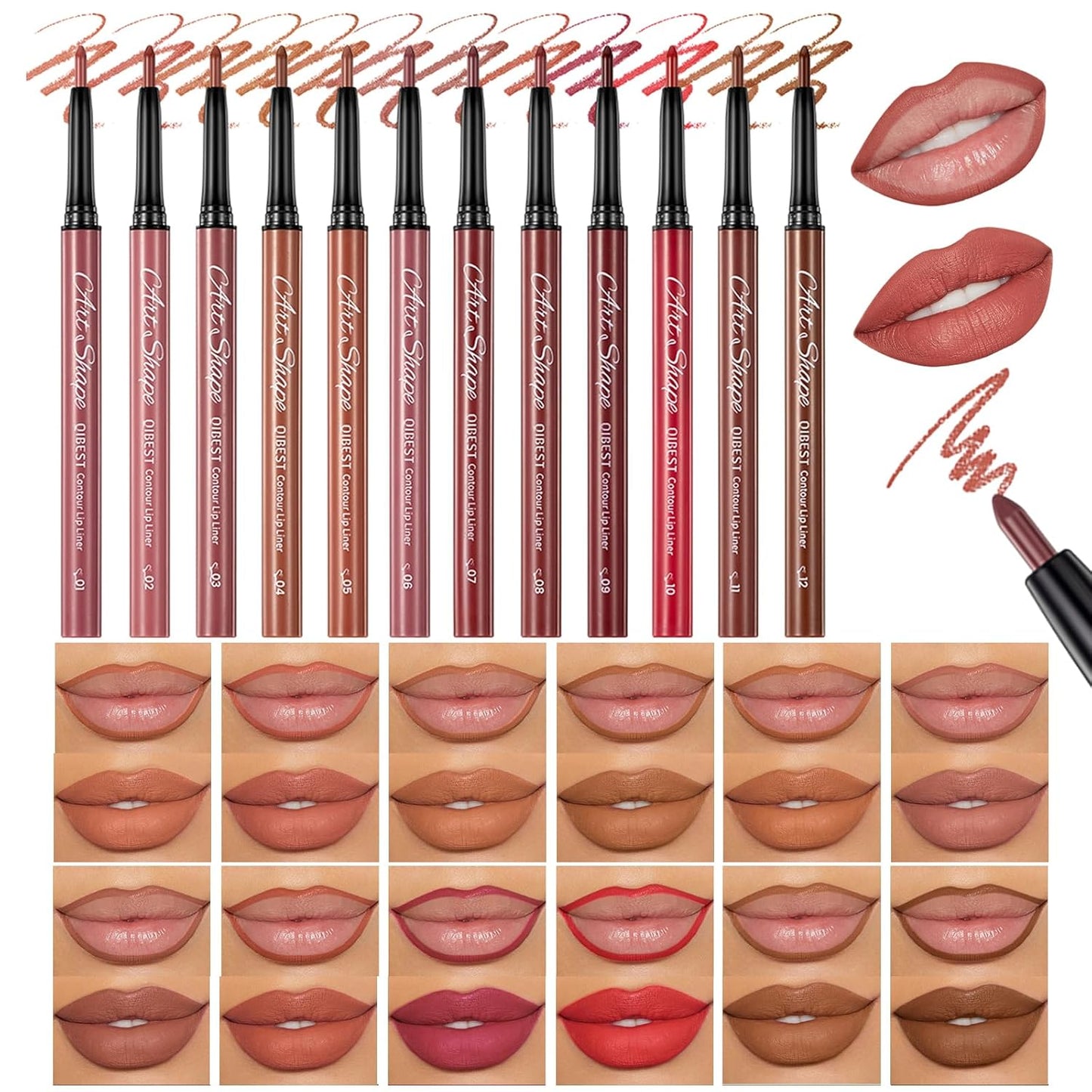 Matte Liquid Lipstick Set - 7 Pigmented Long-Lasting Shades + Lip Plumper | Velvet Waterproof Makeup Gift for Women