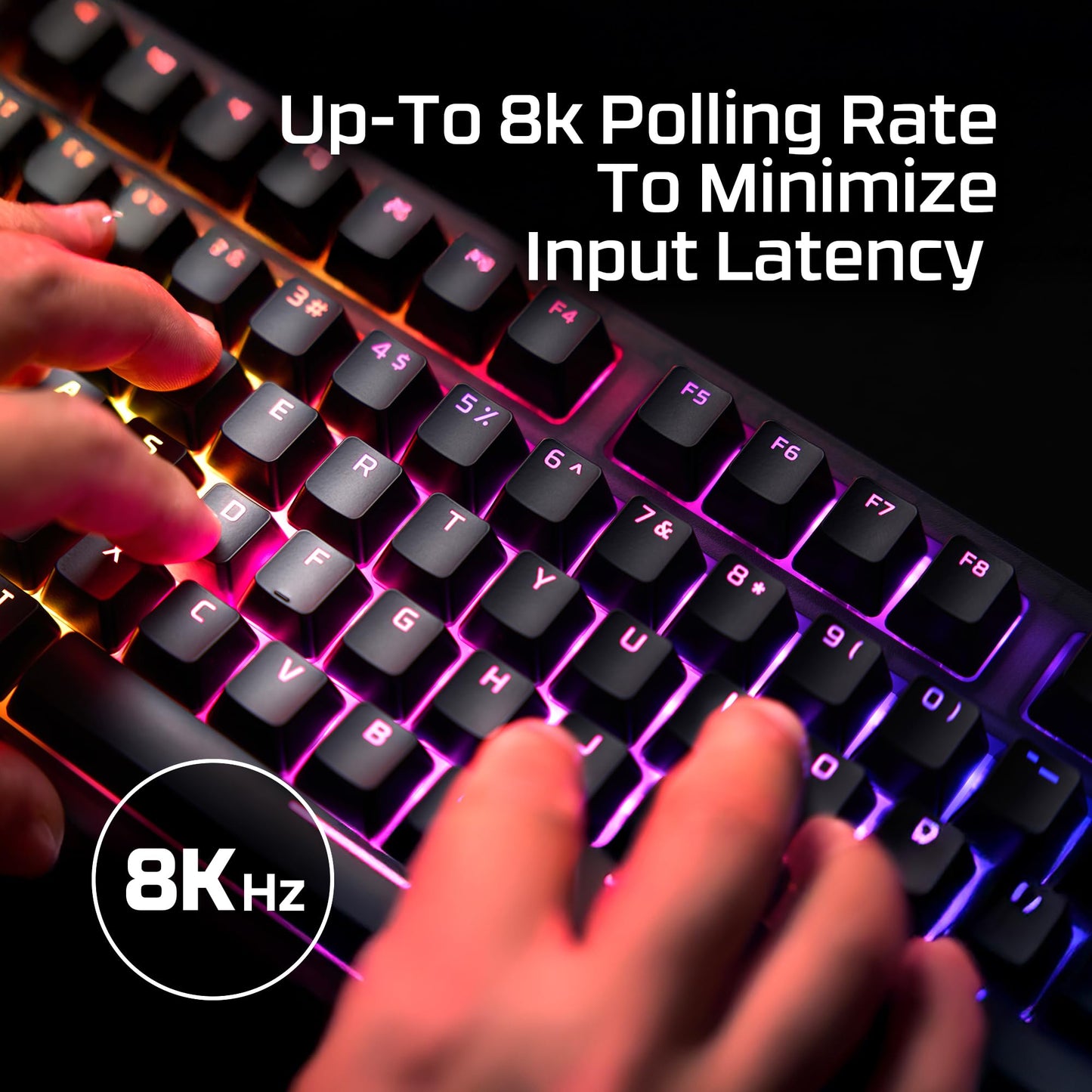 HyperX Origins 2 1800 – Gaming Keyboard, PC, Swappable Housing, Hotswap Switches, High Profile, 1800 Layout, 8k Polling, Adjustable Angle, Mechanical Switches