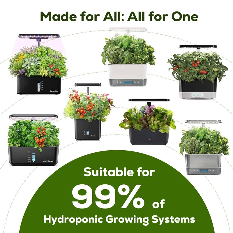 12 Pods Herbs Green Seed Pod Kit for AeroGarden, Ahopegarden Hydroponics Growing System, 1000+ Seeds of Basil, Parsley, Thyme, Mint, Cilantro, Dill, Oregano