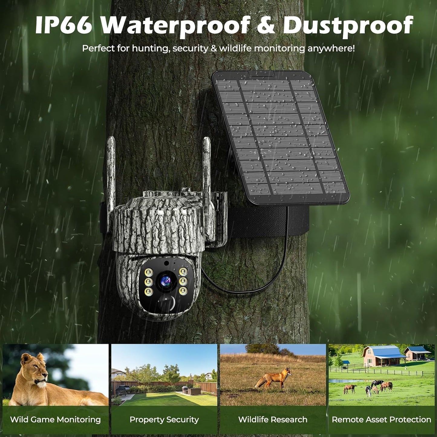 4G LTE Cellular Trail Camera - 360° Live Streaming, Night Vision | 2 Pack with SIM Card Included