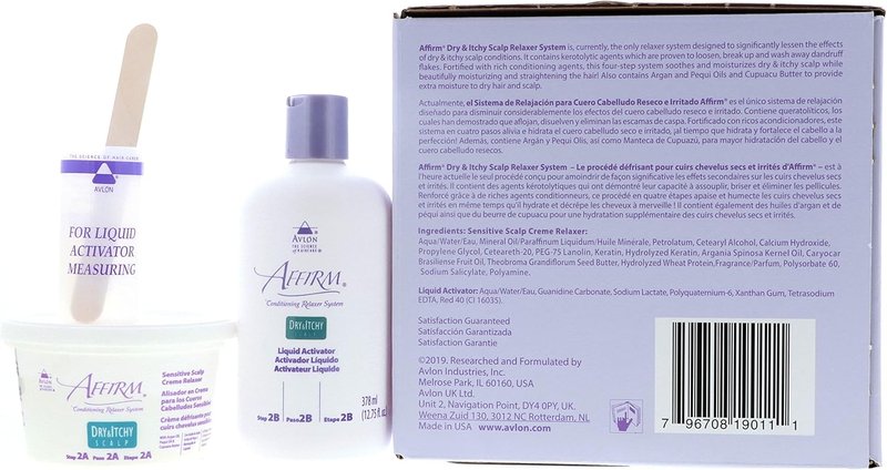Affirm Dry & Itchy Scalp Relaxer - Sensitive Formula, 12 Piece Set