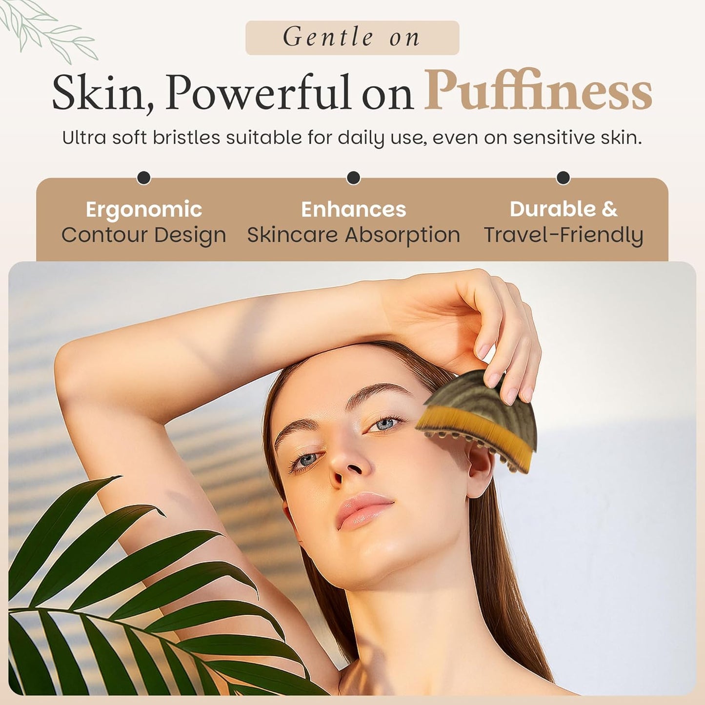 Lymphatic Contour Face Brush - Sculpting & Detox Tool for Lymphatic Drainage | Dry Massage Brush