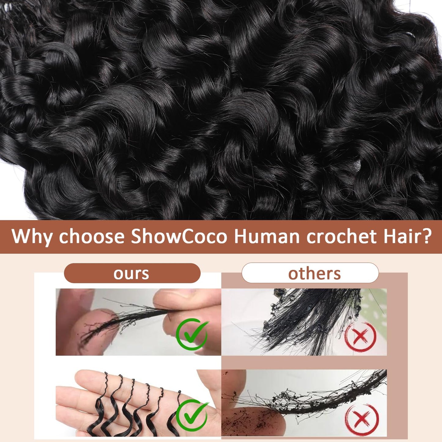 Burmese Curly Crochet Hair - Miracle Knots for Black Women | 18 Inch, 125g, 100 Strands