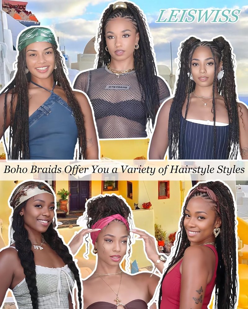 Human Braiding Hair - T30 Ombre Deep Wave Extensions | 18 Inch, 150g, 6 Bundles for Boho Braids