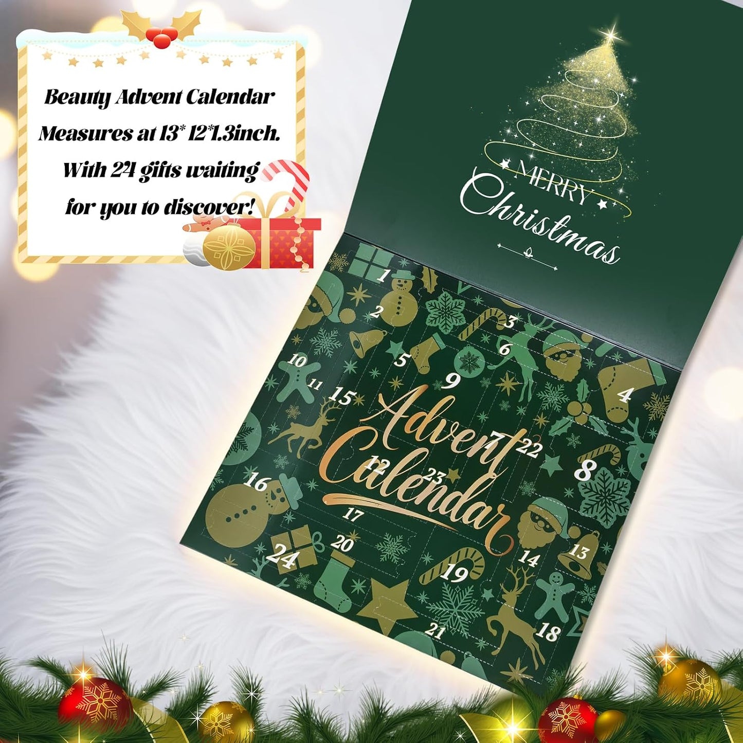 Beauty Advent Calendar 2025 - 24 Days of Makeup Surprises for Teens & Adults | Perfect Christmas Gift Set for Women