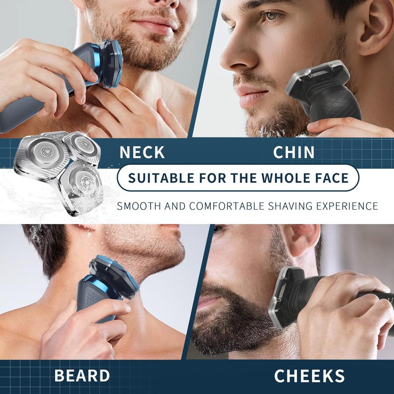 2 Pack SH71/50 Shaving Heads Compatible with Phili*s Shavers Series S5000 (S5XXX),S7000 (S7XXX) (Silver)