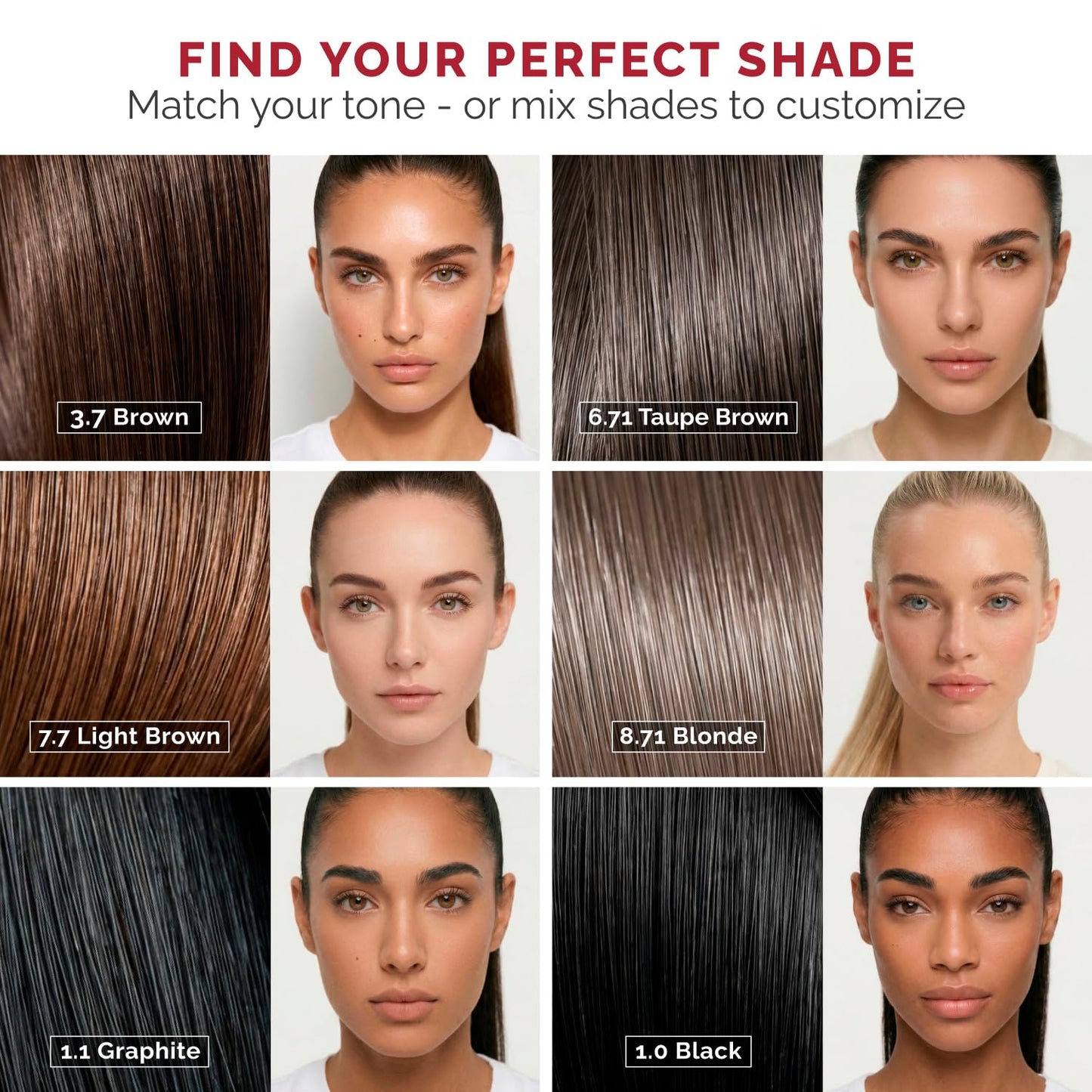 Renata Beauty Tint Kit - Cream Hair Dye for Spot Coloring | Smudge-Proof, Long-Lasting, 20 Applications - Taupe Brown