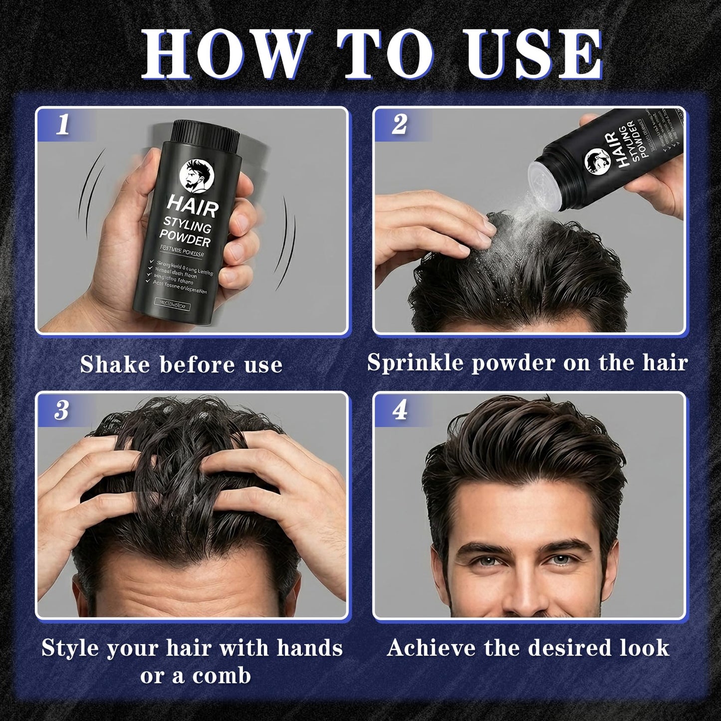 Rosawee Hair Styling Powder For Men Women Strong Hold Volumizing Powder Look Natural Thickness Volume Texture For All Hairstyles 1 pack