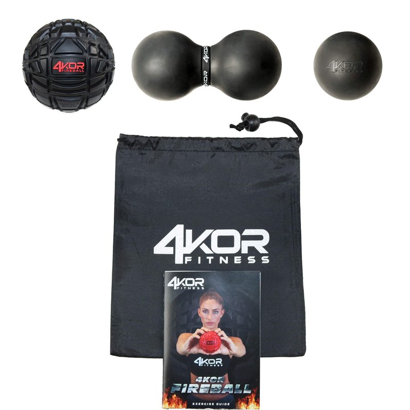 4KOR Massage Balls for Trigger Point Therapy - Myofascial Release Ball - Muscle Relief for Back, Neck, Shoulder, Foot Pain - Fitness Massage Balls for Mobility - Deep Tissue Release Ball