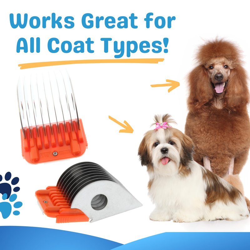 38MM 1 1/2" Animal Clipper Guard Attachment (Not Compatible on 5-in-1 Blade) for A5 Series Clippers |Stainless Steel Blade for Dog Groomer| Snap-On/Off Guard Combs for Dog Grooming (Standard COMB38MM)