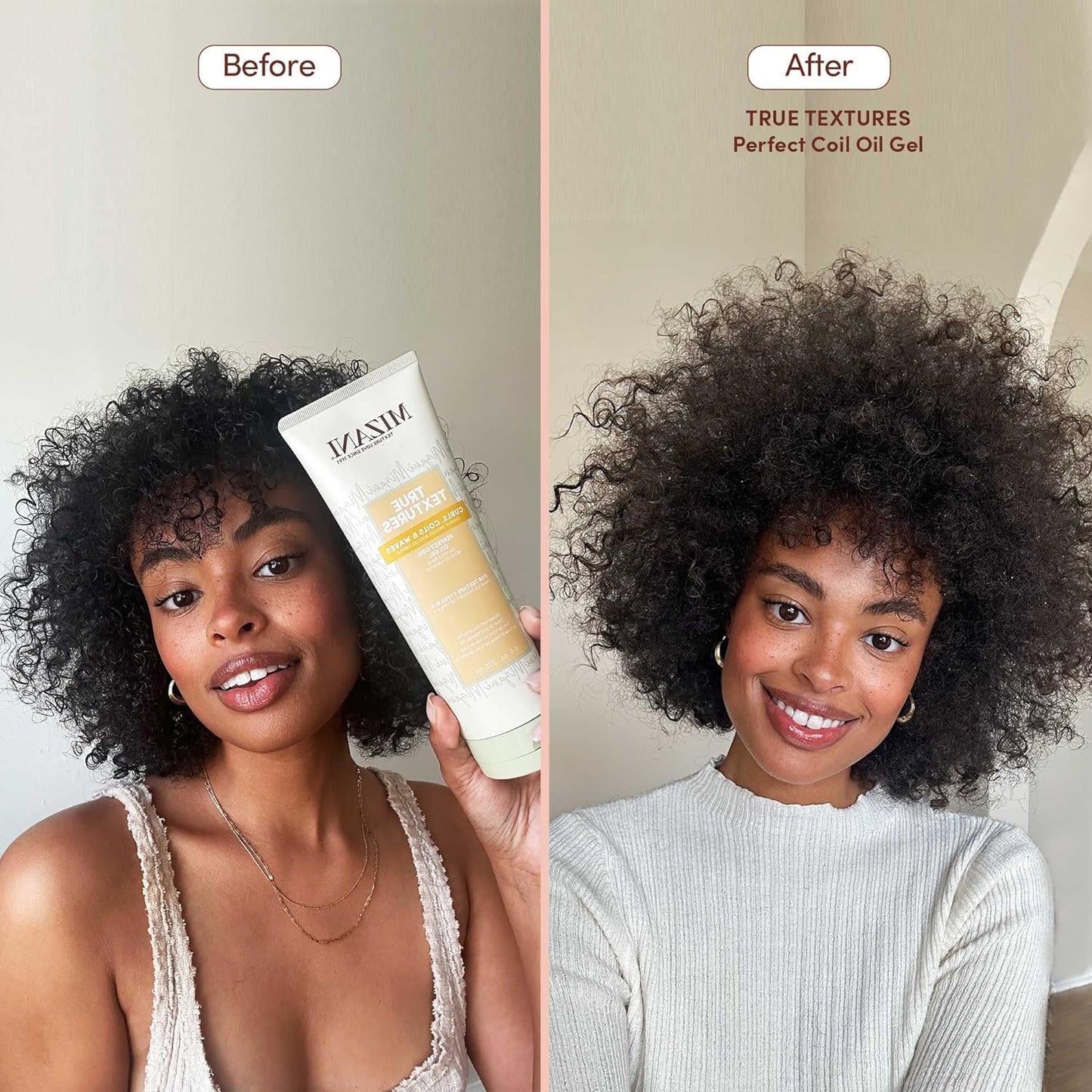 Mizani True Textures | Perfect Coil Oil Gel for Curly Hair - Anti-Frizz, Olive & Coconut Oil, Silicone-Free, 8 oz