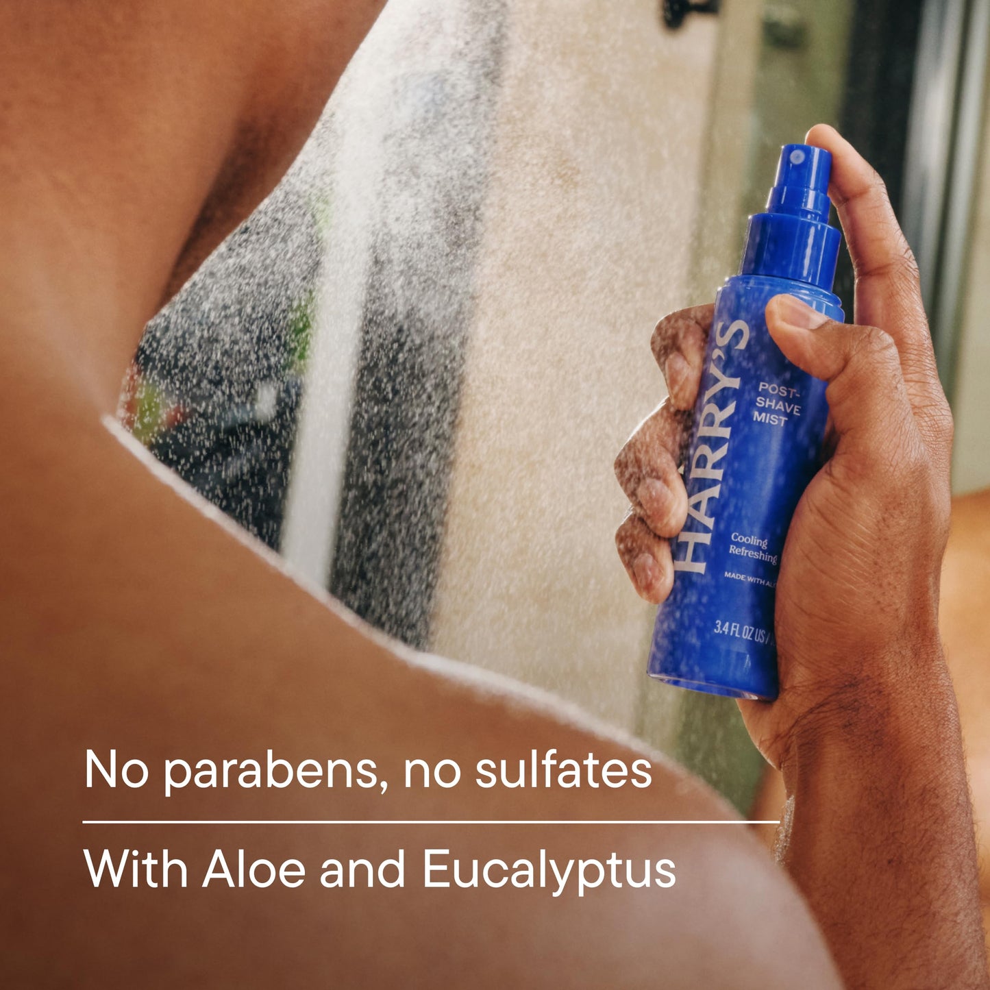 Harry's Post-Shave Mist for Men with Aloe, Eucalyptus, and Tea Tree, Soothes and Hydrates Skin After Shaving, 3.4 fl oz (Pack of 2) - TSA Approved Travel Essentials