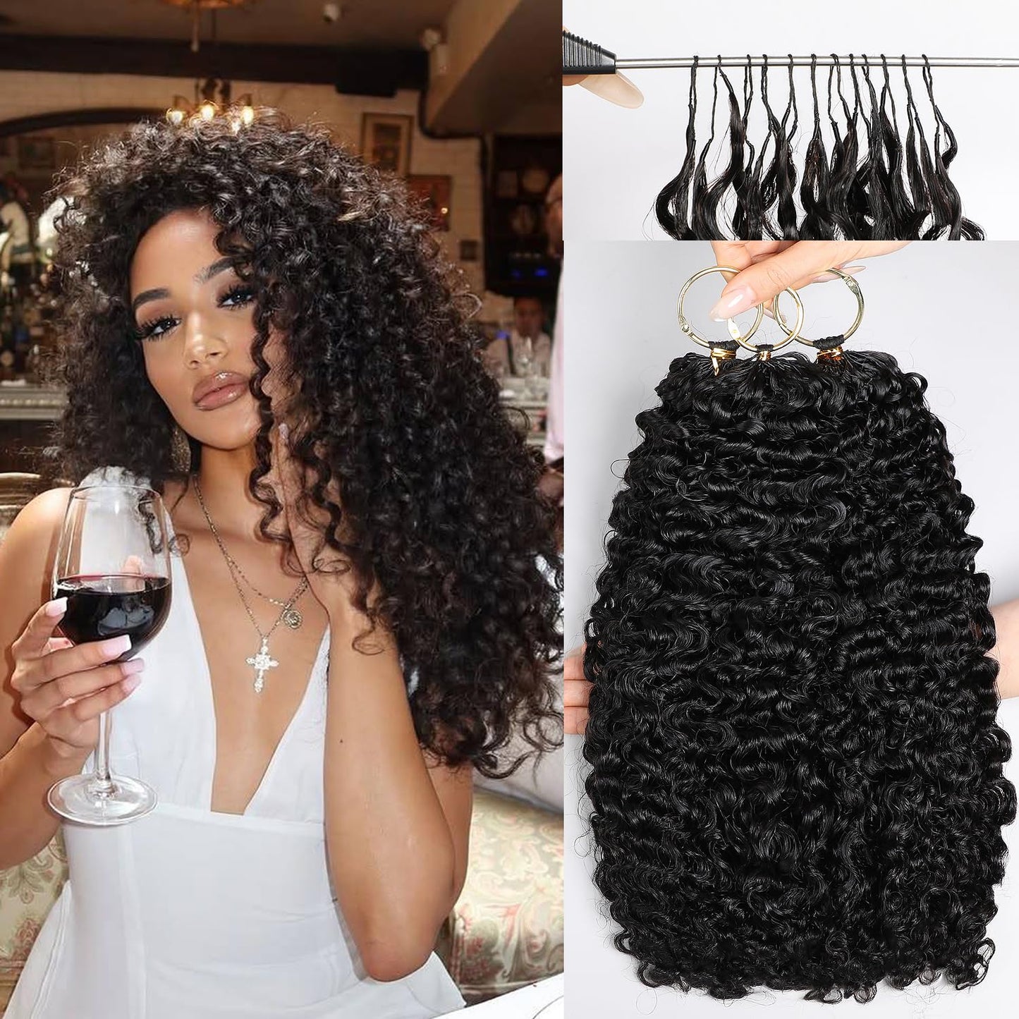 Lemoda Burmese Curly Feather Crochet Human Hair Extensions 20 Inch 120g Pre-Separated Pre-Separated & Pre-Fluffed Human Crochet Hair For Black Women Lightweight Reusable Natural Color