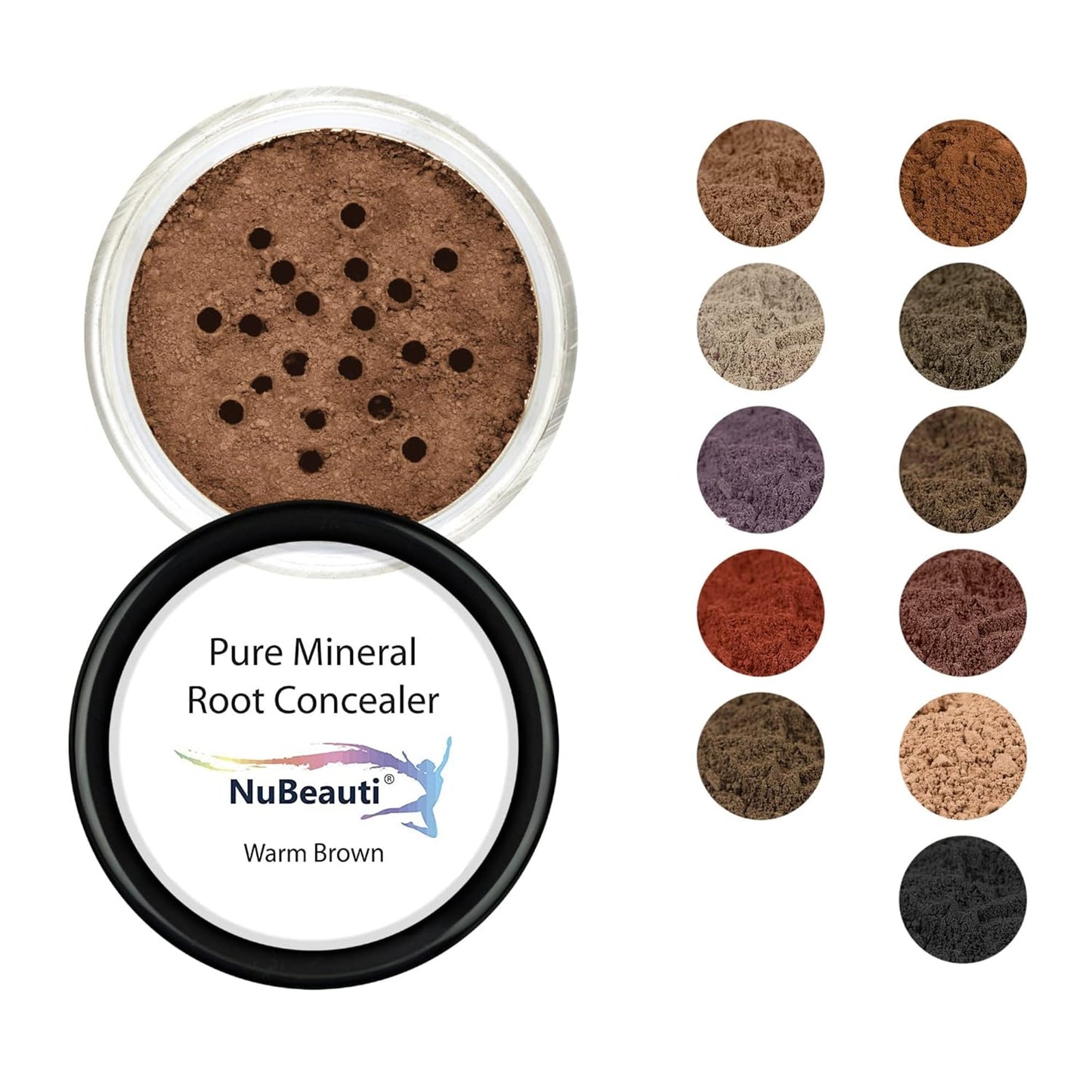 Root Touch Up Powder - 11 True-to-Nature Shades | Fragrance-Free Hairline Concealer, Warm Brown