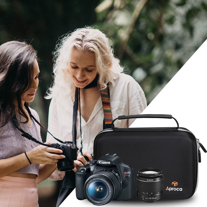 Aproca Case Compatible with Canon EOS Rebel T7, R50, R6 Mark II, R100, R50 V, R8, T6, R10, SL3, R5 Mark II, 5D Mark IV, R7, 90D, R5, T100 Camera, Portable Bag for Accessories (Case Only)