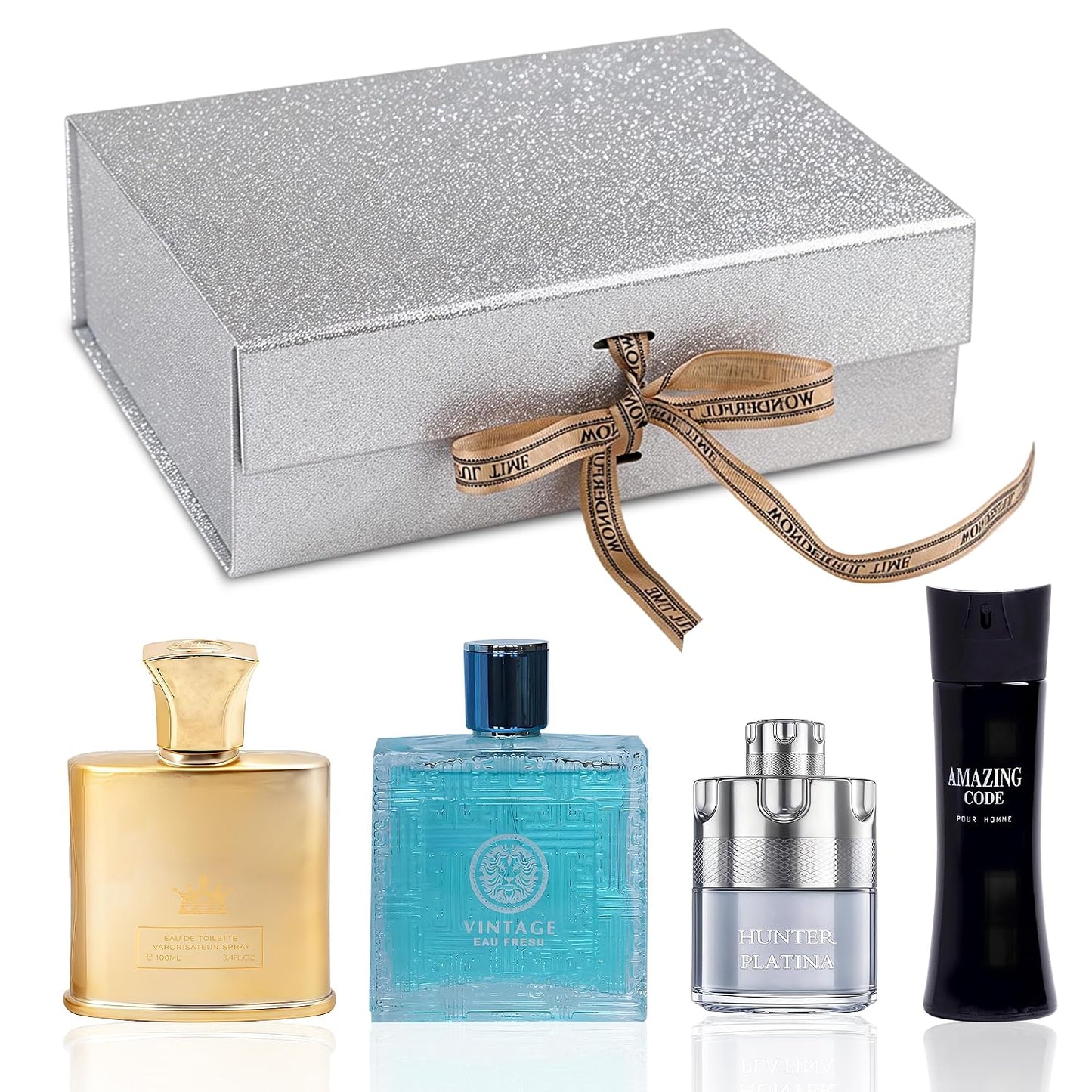 Men's Cologne Gift Set - Luxury Fragrance Collection in Premium Box | Perfect Valentine's Day Gift - 4 x 3.4 FL oz