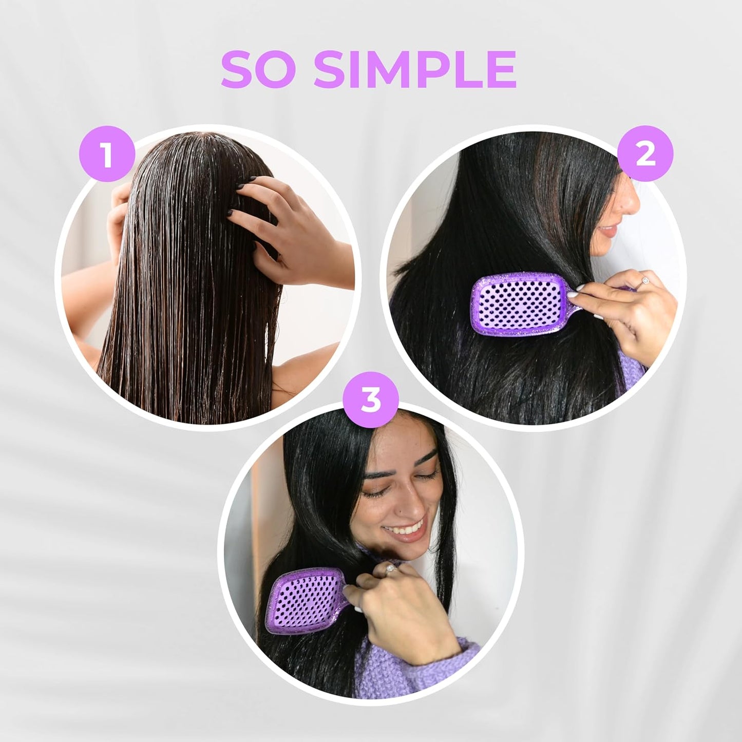 FHI Heat Mini Detangler Brush - Pain-Free Brushing for All Hair Types | Lightweight, Anti-Static Bristles