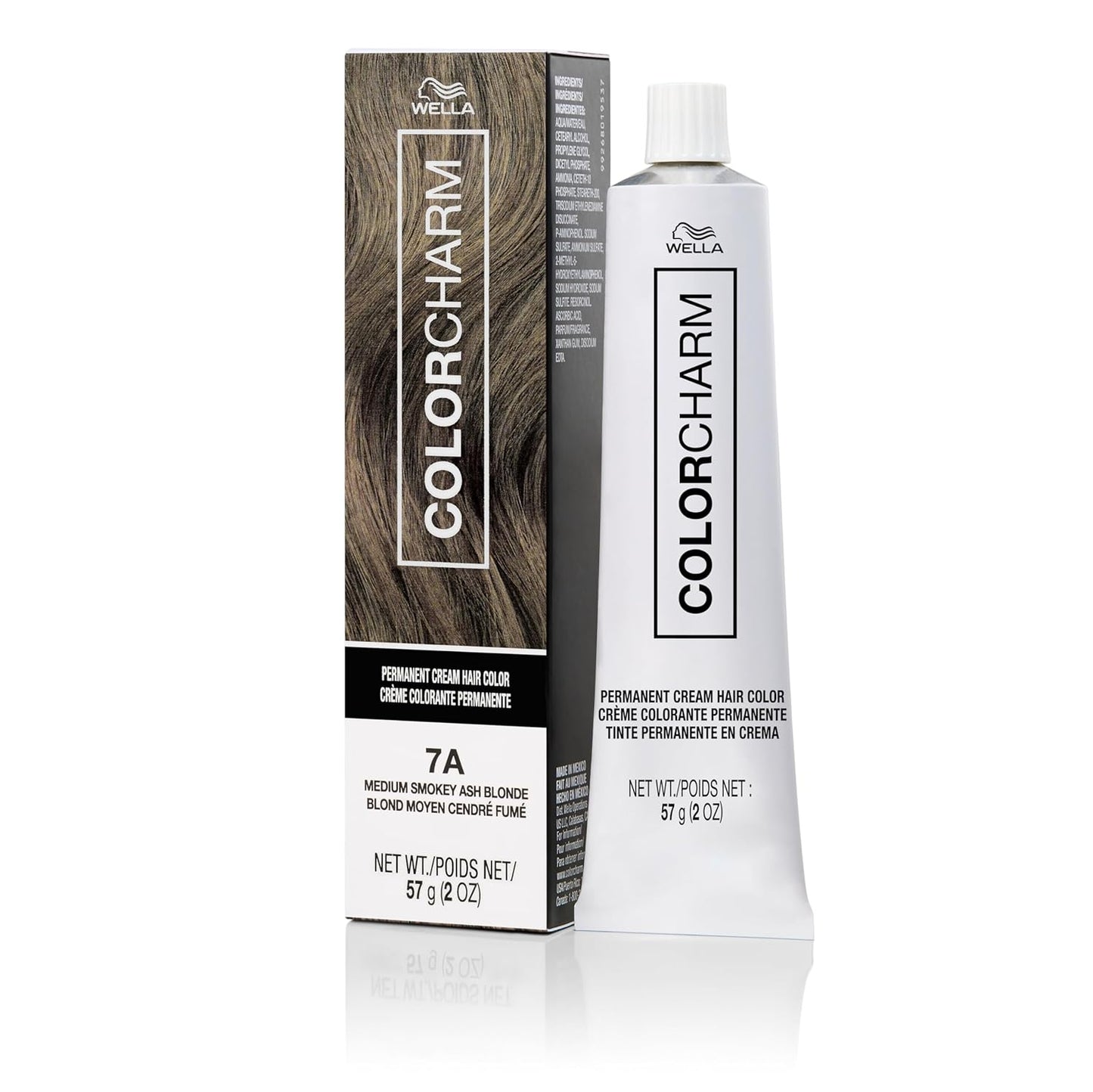 COLORCHARM Permanent Cream Hair Dye - Ash Blonde | Vegan Formula for 100% Gray Coverage | 2 oz.